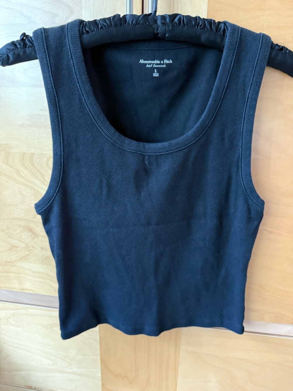 Ribbed cotton stretchy cropped tank